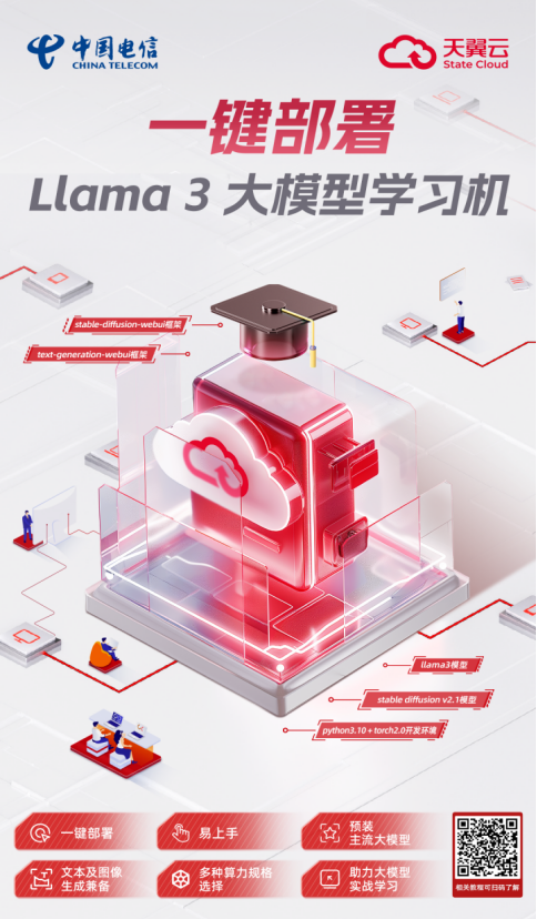 一键部署，玩转AI！天翼云Llama 3大模型学习机来了！-千百度社区