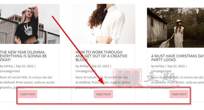 将“阅读更多”按钮放置在Divi主题博客模块中央的图文教程-千百度社区