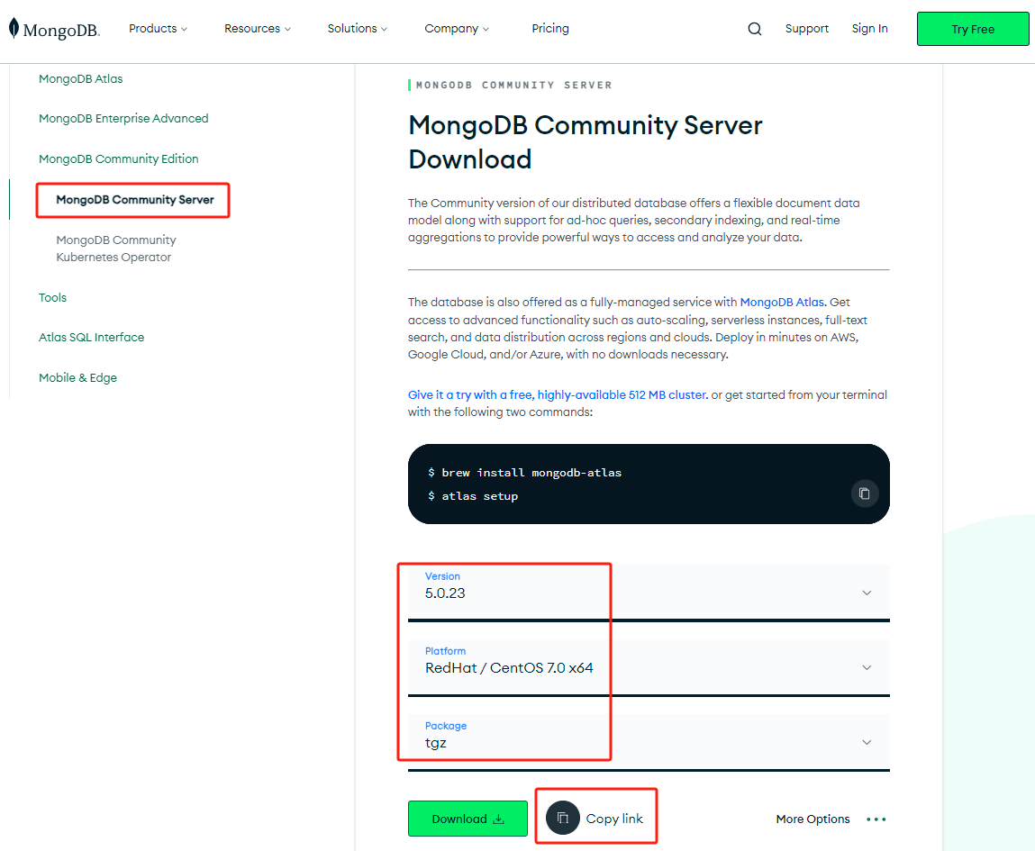 Linux服务器快速安装MongoDB-5.0-千百度社区